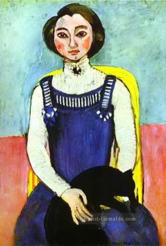Henri Matisse Werke - Mädchen mit einer schwarzen Katze abstrakte fauvism Henri Matisse